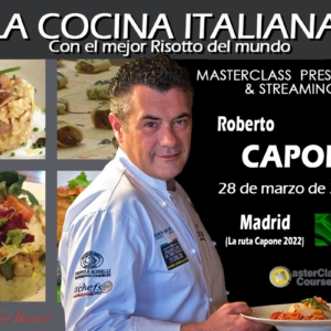 La cocina italiana. Roberto Capone. 28 de marzo del 2022. Madrid. PRESENCIAL & STREAMING